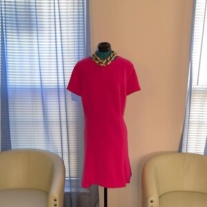 Ann Taylor Vibrant Pink Midi Dress